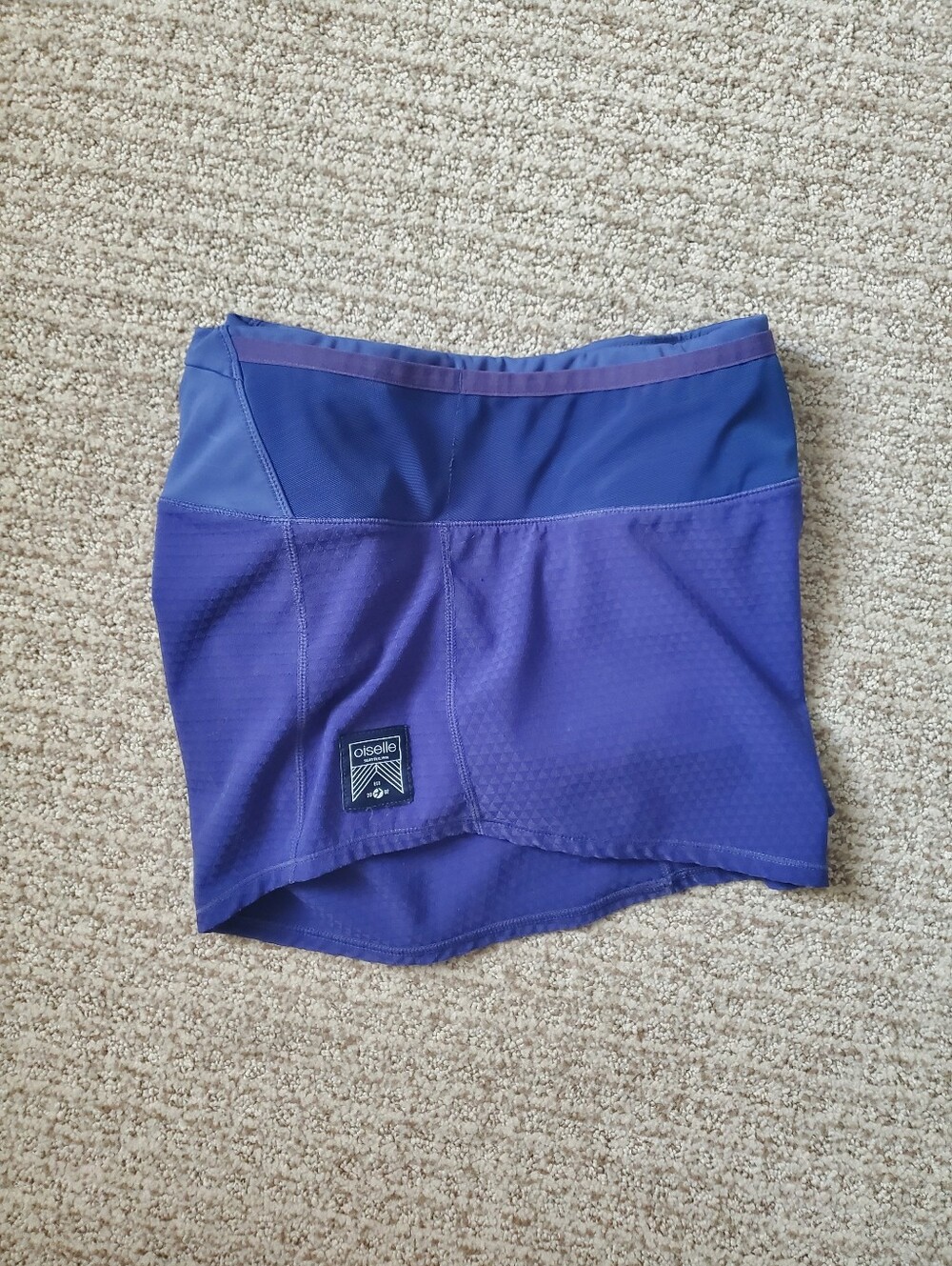 Oiselle Toolbelt Roga Shorts, Lapis (size 6, inseam 4")